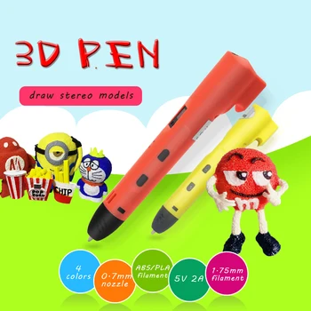 1 buc QW01-012A Pen 3D Stereo Model Desen Jucărie Instrument Creion Compatibil Cu 1,75 mm PLA ABS cu Incandescență Pentru Copii Cadouri