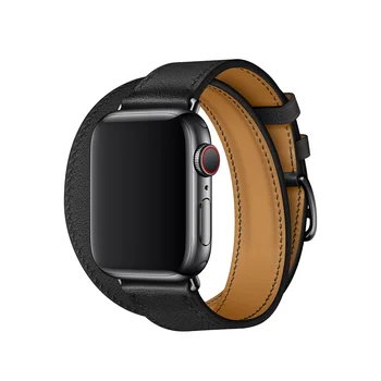Curea Pentru Apple watch band 5 4 44mm 40 mm Dubla de Turism din piele correa iwatch 3 2 42mm 38mm bratara marul Accesorii ceas
