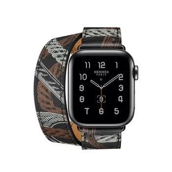 Curea Pentru Apple watch band 5 4 44mm 40 mm Dubla de Turism din piele correa iwatch 3 2 42mm 38mm bratara marul Accesorii ceas