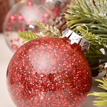 30pcs Minge de Crăciun Ornament Copac Agățat 6cm Fleac Polistiren Acasă Umplute Clar DIY Cadou Mall Decor Petrecere