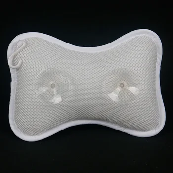 Ochiurilor de Plasă 3D Os in Forma de Perna pentru Baie cu 2 mari ventuze Moale Relaxa Anti Bacteriene Cadă Spa Suport Gat Cadă pernă pentru gât