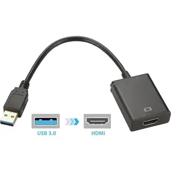 USB 3.0 Adaptor Video Full HD 1080P Convertor USB 3.0 la HDMI compatibil pentru Laptop Calculator Windows 7/8/10 PC