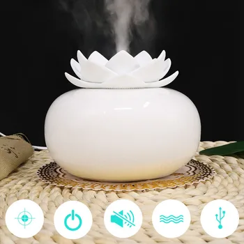 Noul Lotus Umidificator de Aer Aroma Difuzor pentru Biroul de Acasă Yoga Aromoterapie Ulei Esențial Difuzor Mini USB Ceramica Filtru de Ceață
