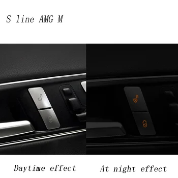 Auto Styling Ușa de Deblocare Butoane Paiete Decor Acoperă Autocolante Garnitura pentru Mercedes Benz C Class W204 W212 Accesorii Auto