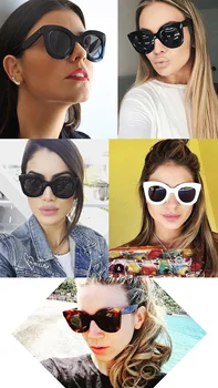 45047 Nit de Metal ochelari de Soare Pentru Femei Ochi de Pisica Brand de Ochelari de Designer de Moda Doamnă Ochelari de Protecție UV400