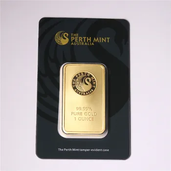 La Perth Mint 1 uncie Troy De 99,99% Aur Pur, Placat cu Replica de Suveniruri Australia Relief Mare Semn Bar de Aur livrare gratuita