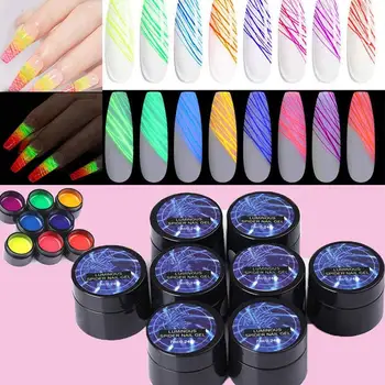 8 Culori Spider Gel Unghii Kit Luminos de Sârmă de Desen Unghii Gel pentru Linia Soak Off UV LED DIY Manichiura Nail Art
