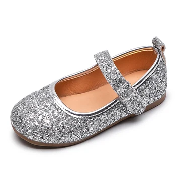 Fetita Pantofi Fată Copilul Printesa Roz Argintiu Copii Pantofi de dans Bling Fete Încălțăminte Moale Superficial Gura SH073
