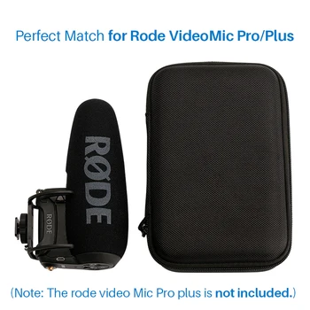 Ulanzi Accesoriu Microfon Protejarea Depozitare Cutie de Caz pentru Rode VideoMic Pro Plus Pe Camera - Microfon Greu Caz de Călătorie Sac