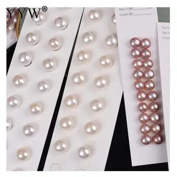 En-gros de Jumătate Forate Butonul de Perle de Cultură de apă Dulce Pearl Margele AAA 5-12.5 mm Alb Roz Violet Butonul Pentru Bijuterii Perla