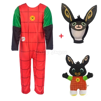 2 buc Costum de Halloween Pentru Copii Baieti Anime Bing Bunny Salopeta de Cosplay, Costume Copii, Spectacol de teatru Haine C55M87