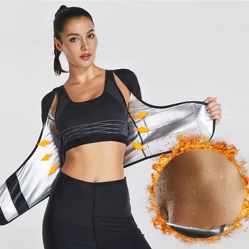 Femei Hot Shapers Tricou Corp Subțire Talie Abdomen Formatorii Femei De Fitness De Funcționare Cămașă Îmbrăcăminte Push-Up Yoga Căldură Tricou