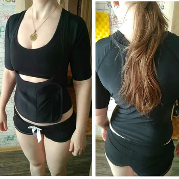 Femei Hot Shapers Tricou Corp Subțire Talie Abdomen Formatorii Femei De Fitness De Funcționare Cămașă Îmbrăcăminte Push-Up Yoga Căldură Tricou