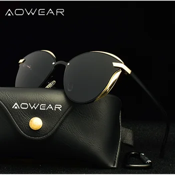 AOWEAR Moda Ochi de Pisică ochelari de Soare pentru Femei Polarizati de Lux de Calitate Oglindă Cateye Ochelari de Soare Femei UV400 Protecție a Ochilor Nuante