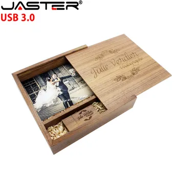 JASTERUSB 3.0 (peste 1 BUC gratuit LOGO-ul) din lemn chitara+cutie de disc flash usb pendrive 4gb, 16gb 32gb 64GB Fotografie personalizate cadou
