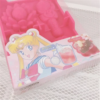 În Stoc Sailor Moon Zecter Ciocolata Mucegai 3D Cub de Gheata Cuptor Silicon Tăvi DIY Gheață Mancator de Cadou de Vara inghetata factorii de Decizie de cosplay c