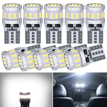 10x T10 W5W Canbus LED Becuri Auto Interior Lectură Lumini de Parcare Alb 6000K Nici o Eroare 12V pentru BMW Audi Mercedes BENZ