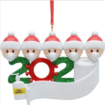 En-gros de BRICOLAJ de Imprimare 2020 Carantină Petrecere de Craciun Decor Acasă Ornament de Anul Nou Drăguț Masca de om de Zăpadă Crăciun Cadou