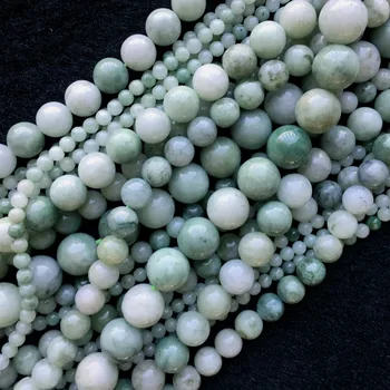 Natural Autentic Verde Jad Jadeit Rotund Vrac Piatra Margele de 4-12mm se Potrivesc Bijuterii DIY Coliere sau Bratari 15