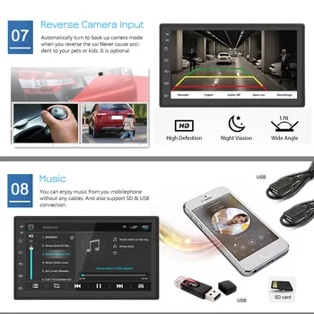 Hikity Dublu Din GPS Auto Stereo Radio Android 9.1 7