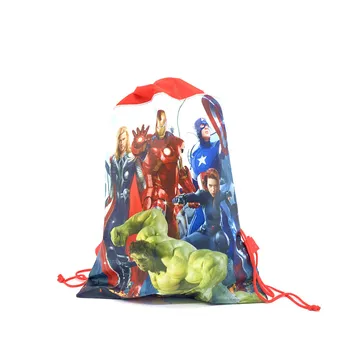 La AvengersParty Pungi Pentru Copii, Zile De Naștere Non-Țesute Material Rucsac De Călătorie Copil De Sac De Școală Decor Cordon Geanta Cadou