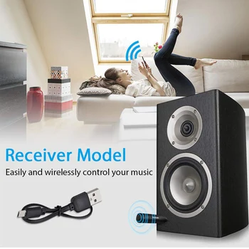Masina aux bluetooth audio receiver adaptor Jack de 3,5 mm Mini Bluetooth 5.0 Car Kit Handsfree Stereo Auto Muzica pentru Masina/Casa Difuzoare