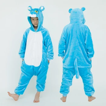 Kigurumi Unicorn Pijamale Pentru Fete, Băieți, Copii, Copii, Animale Panda Dinozaur Pisica Tigru Fox Onesies Cu Gluga Pijamale