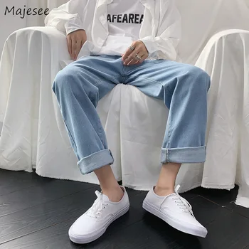 Barbati Jeans Solid Denim Harajuku Plus Dimensiune 5XL de Înaltă Calitate, Pierde Toate-meci de petrecere a timpului Liber Chic Largi Student la Drept la Modă Misto de Noi