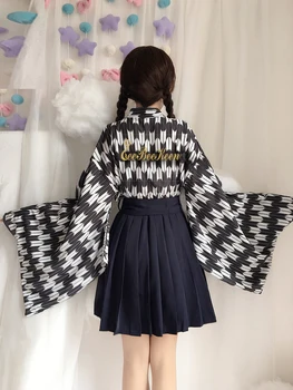 Anime Cosplay kimono jiu jitsu Joc Cosplay Costum Pentru Femei de Imprimare Modificat Kimono Fusta Plisata Fusta Fete Kimono Japonez