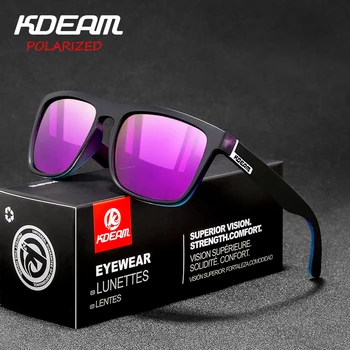 KDEAM Clasic Pătrat Polarizat ochelari de Soare Barbati si Femei Retro Protectie UV de Conducere Nuante Oglindă Ochelari de Soare pentru Barbati Femei