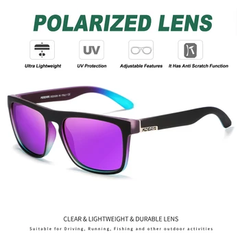 KDEAM Clasic Pătrat Polarizat ochelari de Soare Barbati si Femei Retro Protectie UV de Conducere Nuante Oglindă Ochelari de Soare pentru Barbati Femei