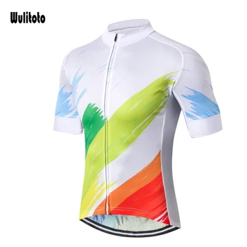 WULITOTO Noua Maneci Scurte MTB Respirabil de Sus haine de Ciclism Jersey Pentru Barbati tricou de biciclete