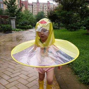 Galben drăguț Rață Copil Pelerina de ploaie OZN Copii în aer liber Pelerina Transparent rezistent la apa de Ploaie Strat de Băieți Fete Ploaie Poncho pentru Copii