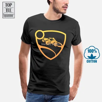 Guler rotund Maneci Scurte Tee Shirt Rocket League Bărbați Orange Pro Strălucire Premium T Camasa