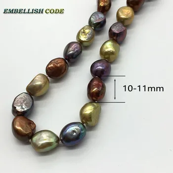 De vânzare bine Uimitoare Hong Kong culoare perle baroc Neregulate real natural de apă dulce colier de perle de Culoare pentru fata pentru femei