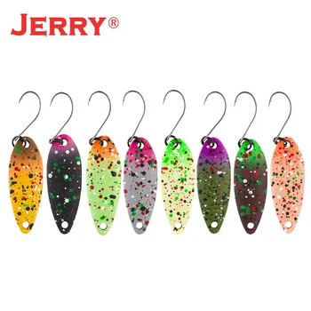 Jerry Scorpion 3g 4,5 g micro lingura de pescuit kit păstrăv, știucă UV culori spinner bait sclipici baubles de apă dulce