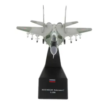 1:100 de vanatoare MIG-29 Avion de Atac Model de Afișare - Metal Mini Avioane Militare cu Stand