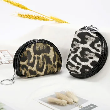 De Vânzare la cald Leopard Monedă Pungă de Moda Drăguț pentru Femei Saci de Monede cu Fermoar Portofel Cu Breloc Portabil Cheie Sac Europene si Americane