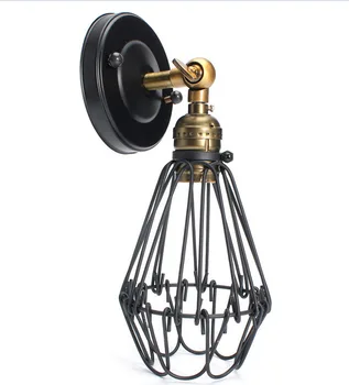 FRLED Moda Vintage Sârmă Lampa Cușcă DIY Abajur Industriale Lampa de Paza Cușcă abajurul Garda Negru Clasic Nordic Bec Acoperi