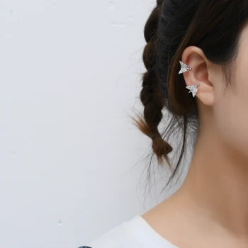 Moda Cz Fluture Clipuri Cercei Drăguț Aur Piercing Fals Coreea Cercei Pentru Femei Fete Moda Bijuterii 2020