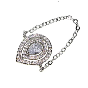 AAA cubic zirconia economisesc bling lacrimă cubic zirconia lanț inel simplu moda bijuterii