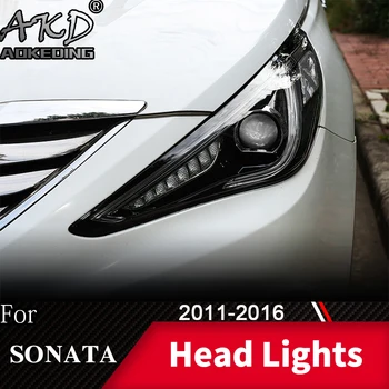 Lampă de cap Pentru Auto Hyundai Sonata 8 anii 2011-2016 MK8 Faruri de Ceata Lumini de Zi de Funcționare Lumina DRL H7 LED Bi Xenon Bec Accesorii Auto