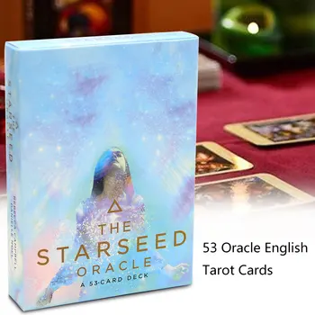 53pcs Versiunea în limba engleză Hârtie Cretată Sociale Colectarea de Cărți de Tarot Joc Portabil Petrecere de Familie Starseed Oracle Avere de Joc