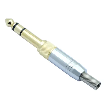 2sets/4buc 6,35 mm plug de sex masculin feminin de 3,5 mm jack + 3.5 mm Stereo Plug W/Primavara pentru 4mm Cablu 2 in 1 cu conector audio de asamblare