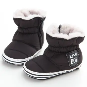 0-18M Casual de Iarna pentru Copii Pantofi de Cald Cizme de Zapada Pantofi de Cald Copil de Brand Tesatura de Bumbac Cizme