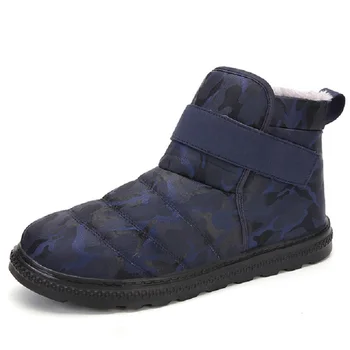 Iarna zapada ghete pentru bărbați și femei, plus, catifea, rezistent la apa caldă pantofi de bumbac non-alunecare de cald cizme scurte high-top plat tata pantofi