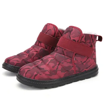 Iarna zapada ghete pentru bărbați și femei, plus, catifea, rezistent la apa caldă pantofi de bumbac non-alunecare de cald cizme scurte high-top plat tata pantofi