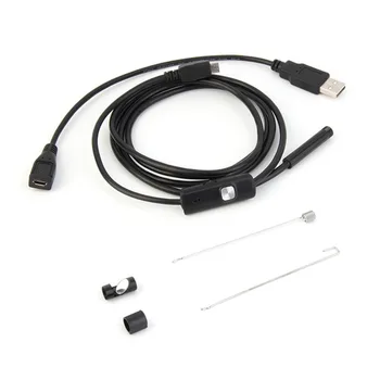 1,5 m 7mm lentile Rigide Cablu USB de Inspecție Mini Camera Tub de Șarpe IP67 rezistent la apa Endoscop cu LED Bronhoscop pentru Telefon Android