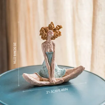 Moden Înger Fata De Rășină De Artă Statuie De Crăciun Cadou De Ziua Zână Grădină Miniaturi Sculptura Ornament Decor Acasă Accesorii