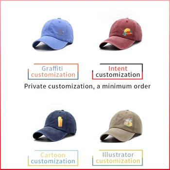 Noua Moda de Imprimare Sepci de Baseball de Epocă All-meci Grafic Personalizat Pălării de Soare DIY Simplu Design Culoare Solidă Hip Hop Viziere MBQ0017